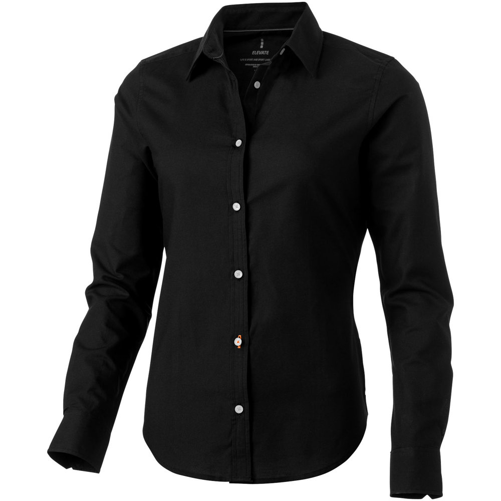 Vaillant 142 g/m2 long sleeve women's oxford shirt - Black