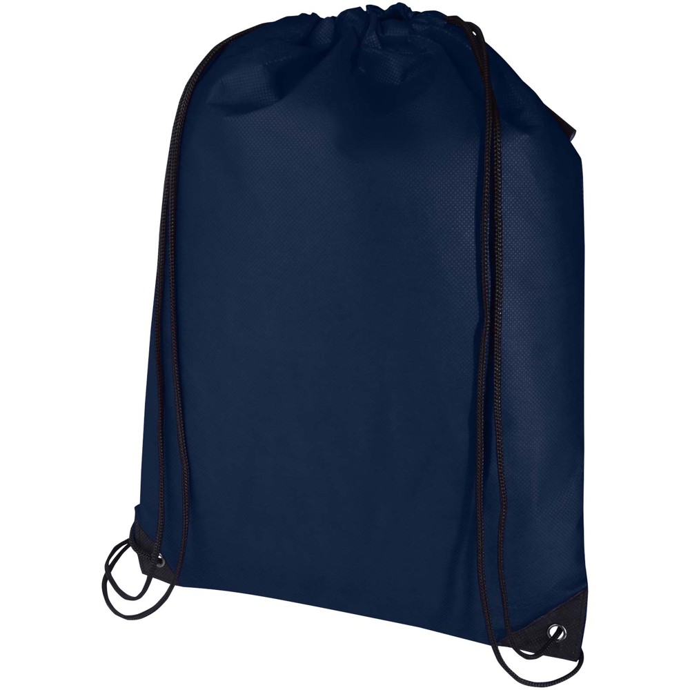 Evergreen GRS recycled non-woven drawstring bag 5L - navy