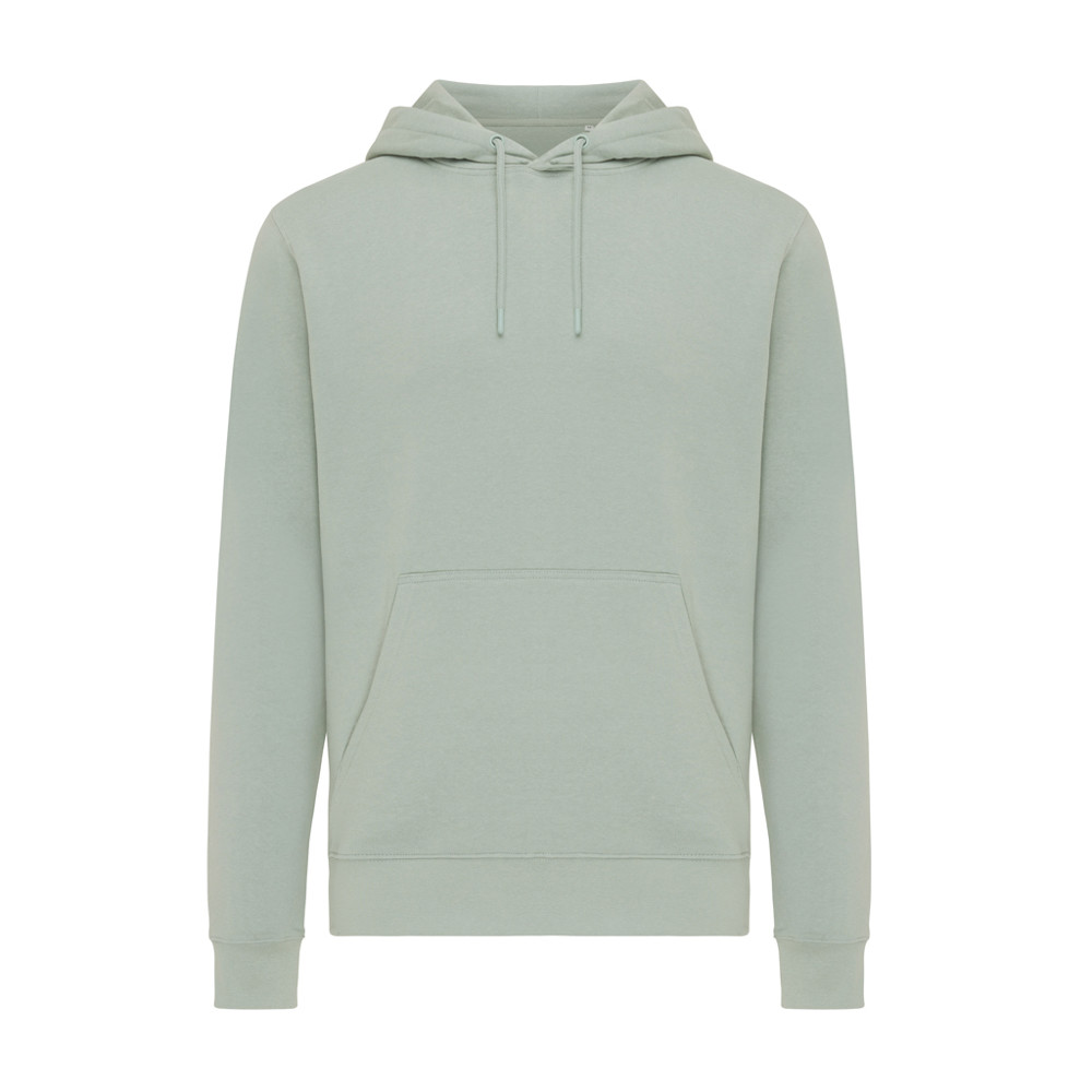 IQONIQ Rila lightweight recycled cotton hoodie - iceberg green (± PMS 15-5205 TCX)