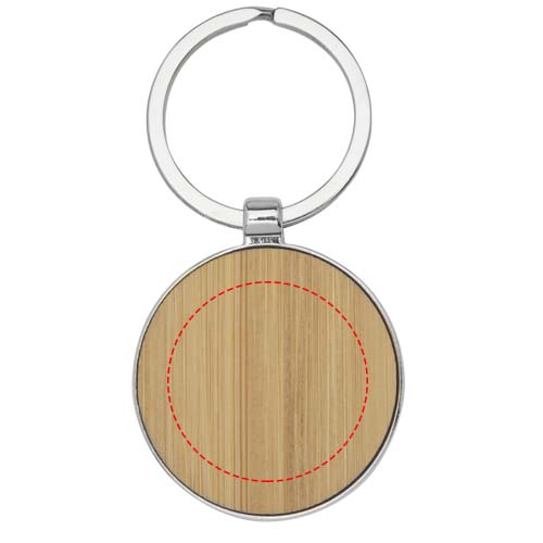 Nino bamboo round keychain