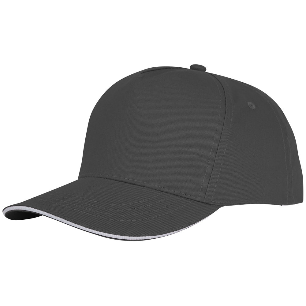 Ceto 5 panel 175 g/m2 sandwich cap - Storm grey