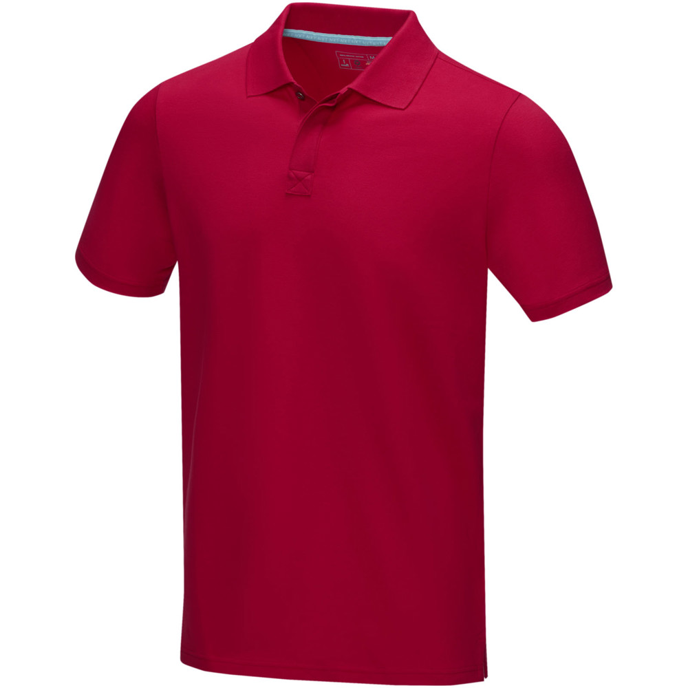 Graphite short sleeve men’s organic polo - Red