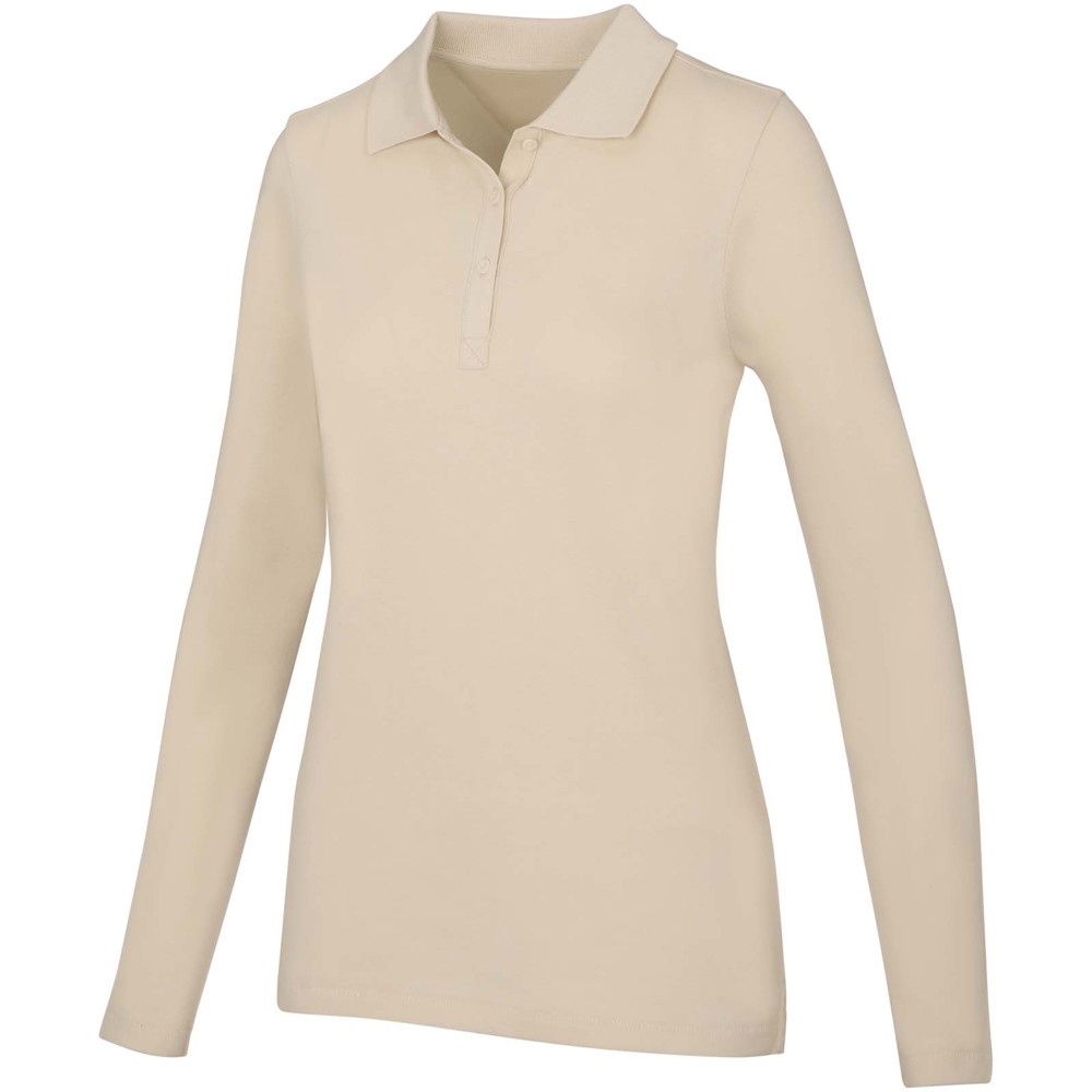 Calgary 180 g/m2 long sleeve women's polo - Sandstone