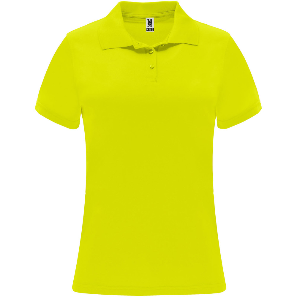 Monzha 150 g/m² short sleeve women's sports polo - Fluor Yellow