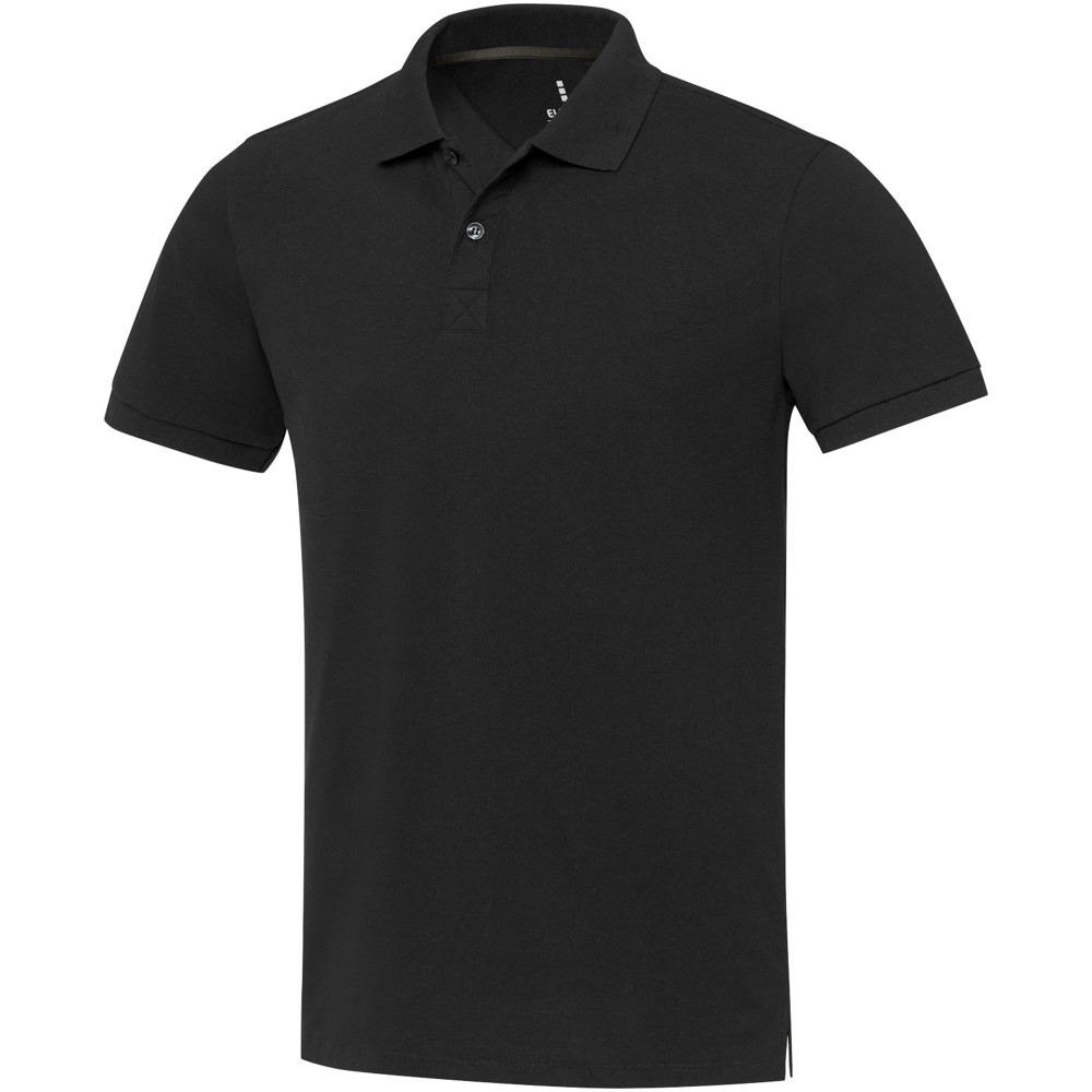 Emerald 200 g/m2 short sleeve unisex Aware™ recycled polo - Black
