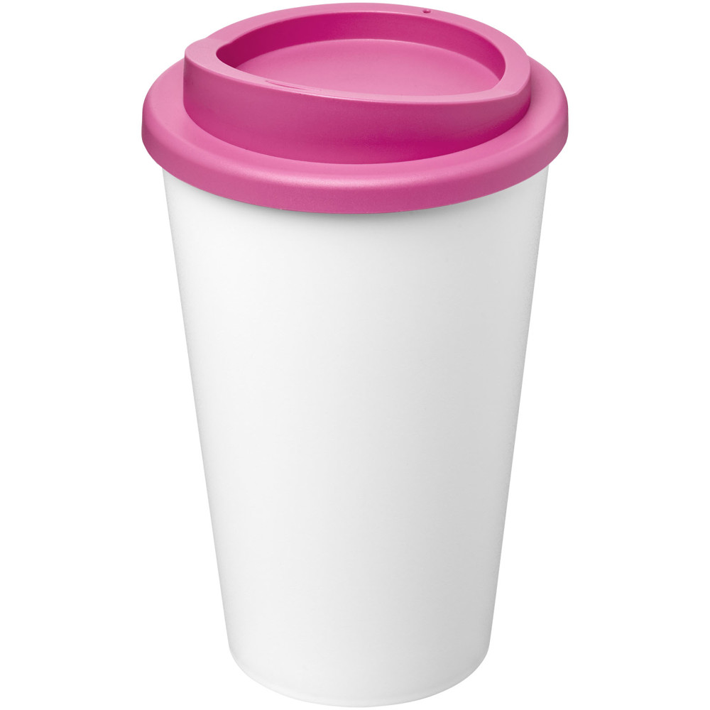 Americano® Eco 350 ml recycled tumbler - White, Pink