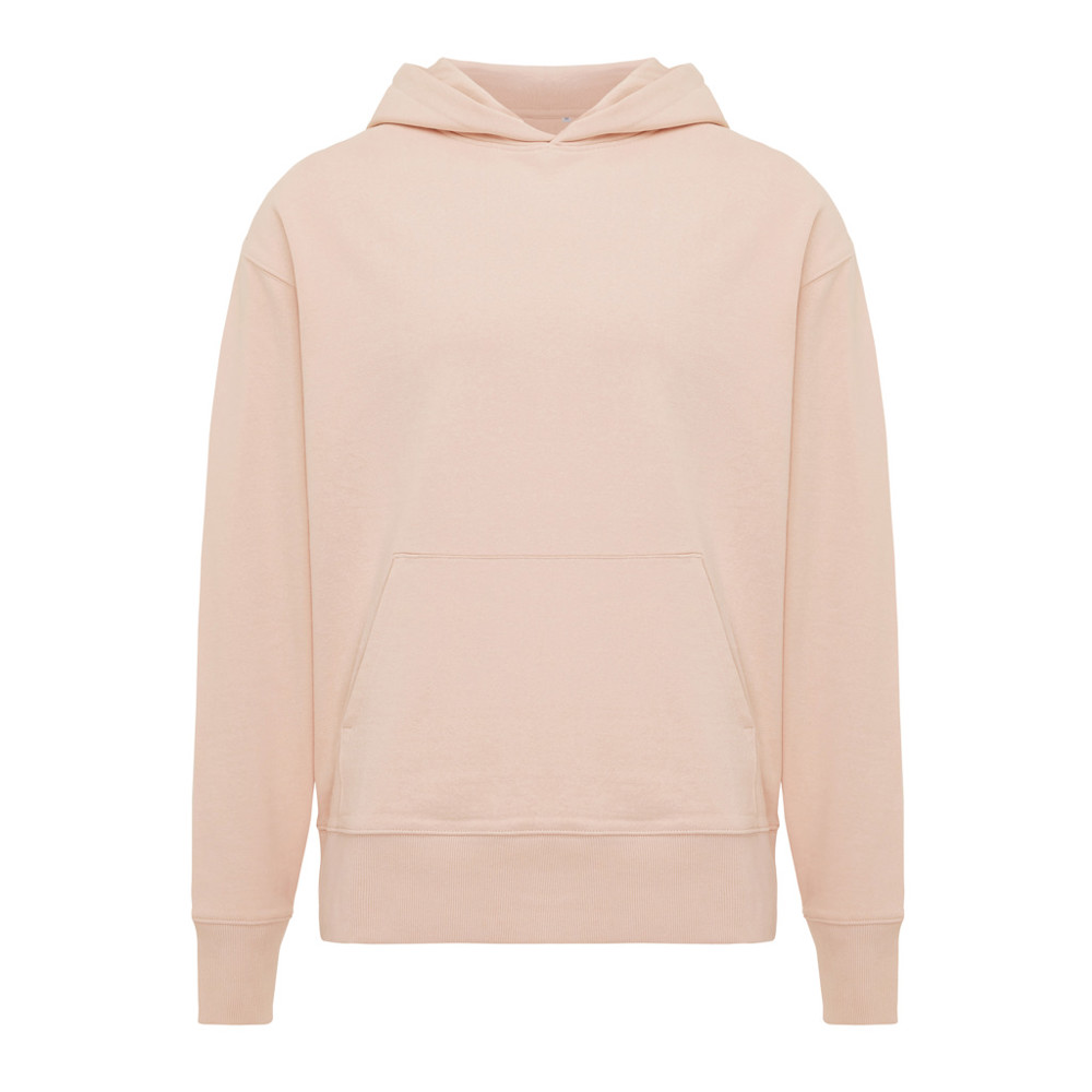 IQONIQ Yoho recycled cotton relaxed hoodie - peach nectar (± PMS 14-1314 TCX)