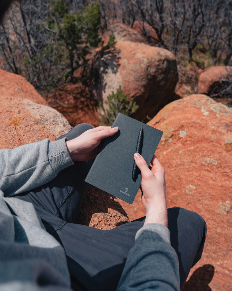 A5 GRS recycled leather notebook