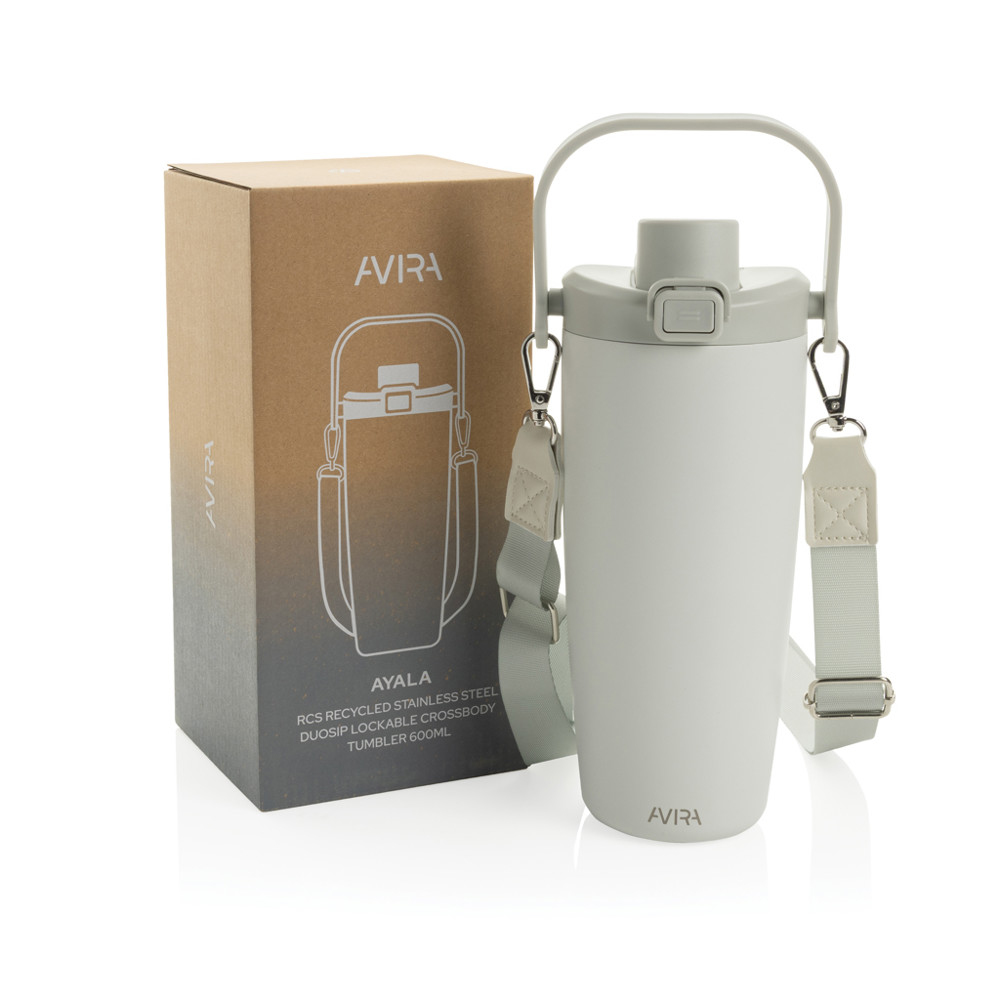 Avira Ayala RCS re-steel duosip lockable crossbody tumbler