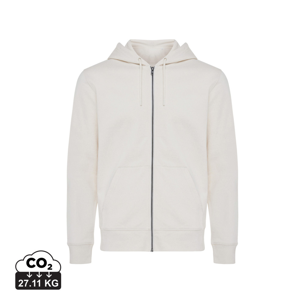 IQONIQ Abisko recycled cotton zip through hoodie