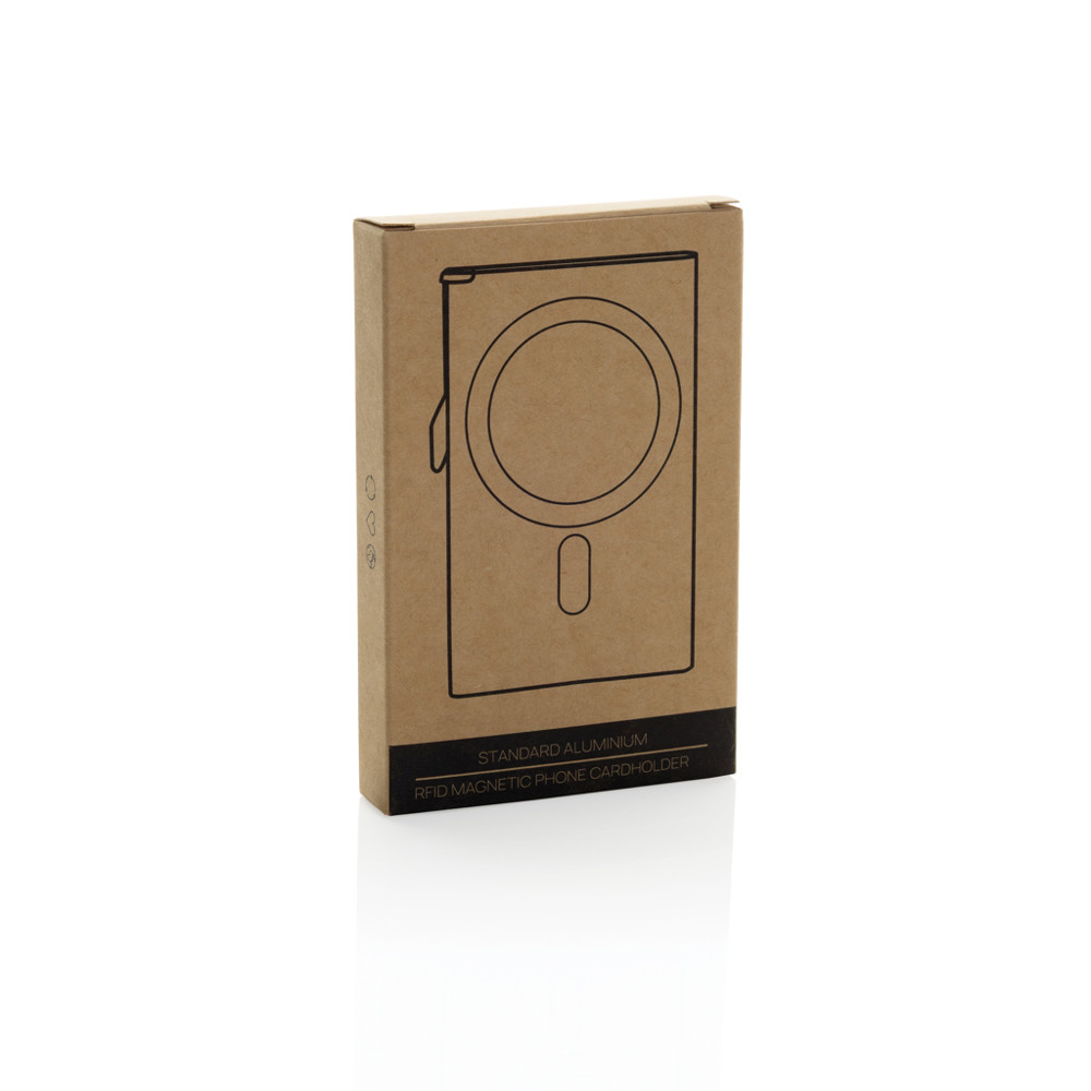 Standard aluminium RFID magnetic phone cardholder