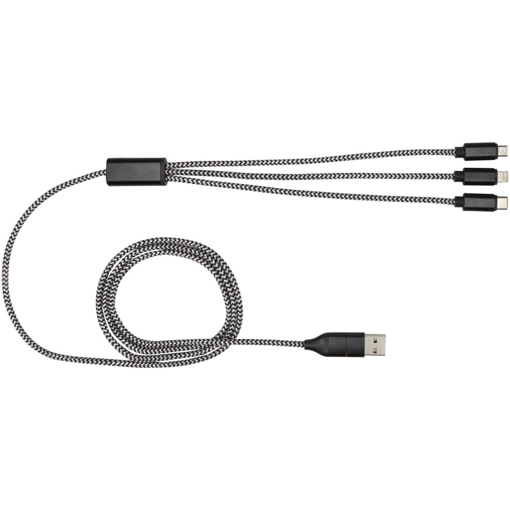 Alphecca recycled aluminium and RPET 5-in-1 charging cable 