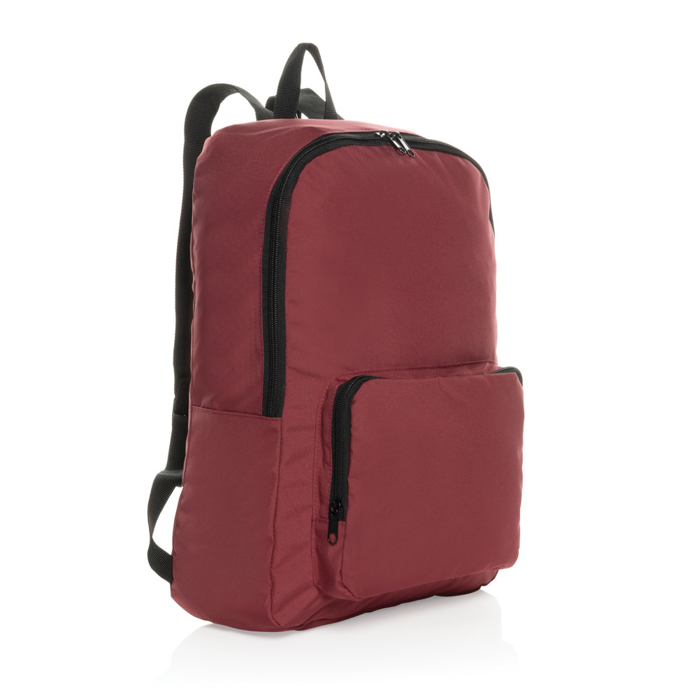 Dillon AWARE™ RPET foldable classic backpack - red (± PMS 19-1934 TCX)