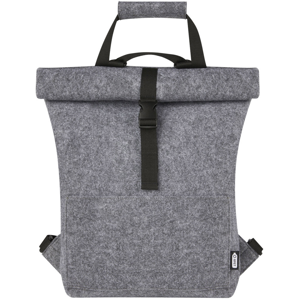 Felta GRS recycled felt roll-top bike bag 13L