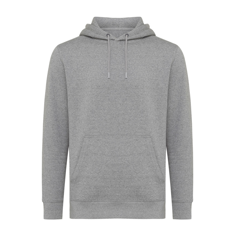 IQONIQ Rila lightweight recycled cotton hoodie - light heather anthracite (± PMS light heather anthra)