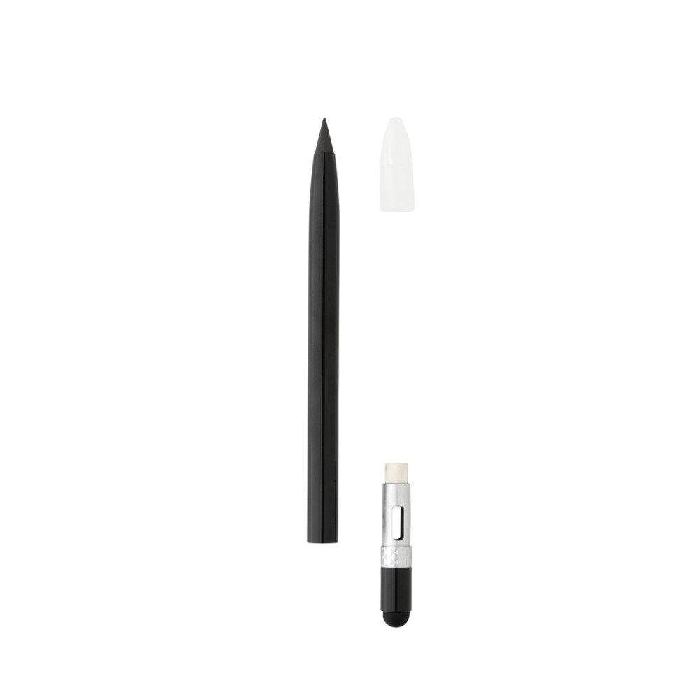 Aluminium inkless pen with eraser