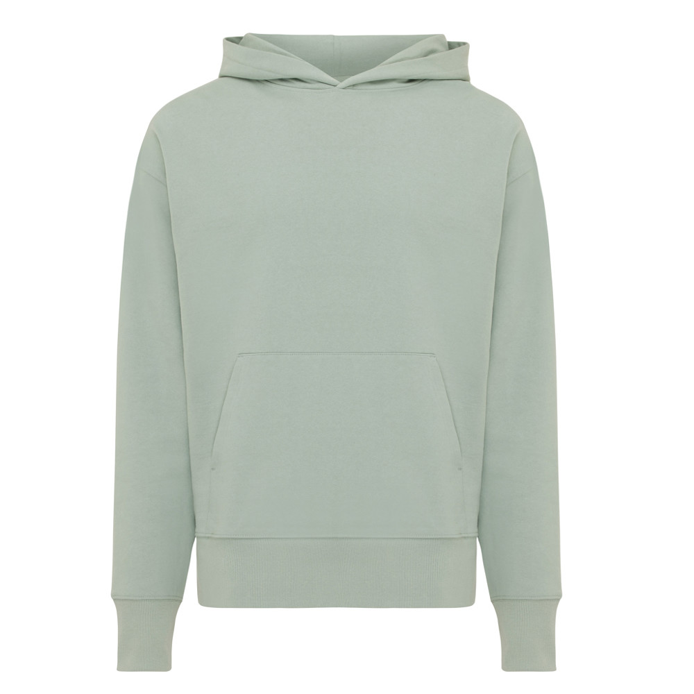 IQONIQ Yoho recycled cotton relaxed hoodie - iceberg green (± PMS 15-5205 TCX)