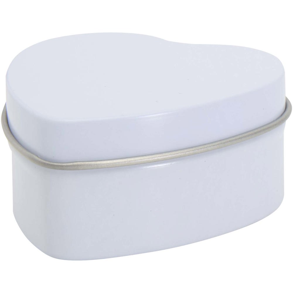 Blissful heart-shaped tin candle with vanilla aroma