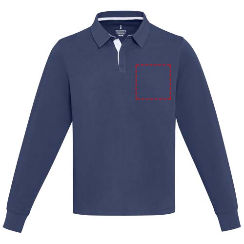 Clyde unisex organic rugby polo sweatshirt