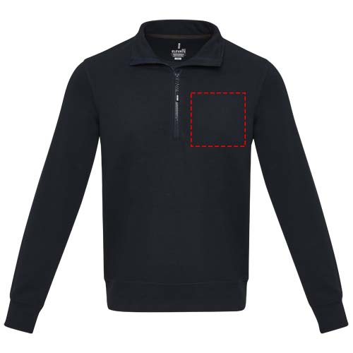 Tin 280 g/m² unisex Aware™ recycled quarter zip sweater 