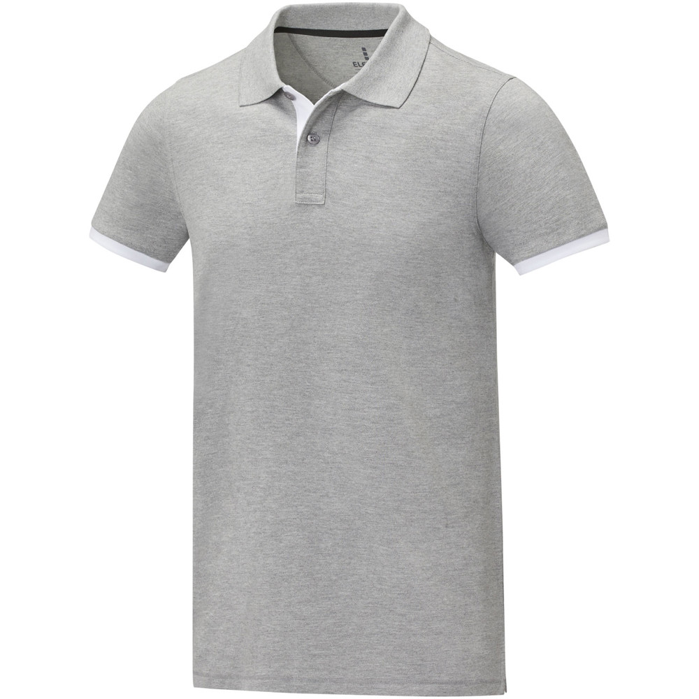 Morgan 200 g/m2 short sleeve men's duotone polo - Heather grey