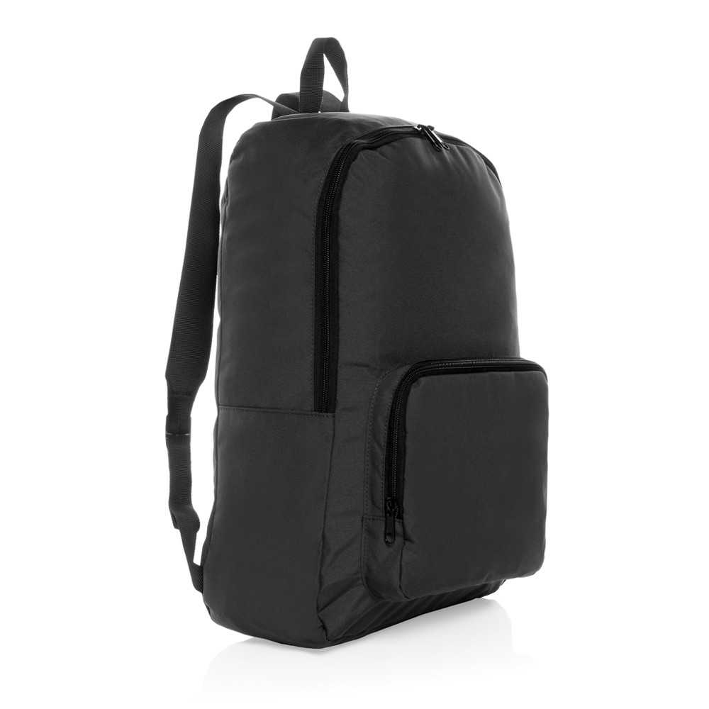 Dillon AWARE™ RPET foldable classic backpack - black (± PMS Black)