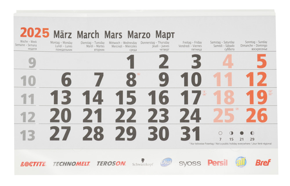 Henkel Wall calendar 4 Months