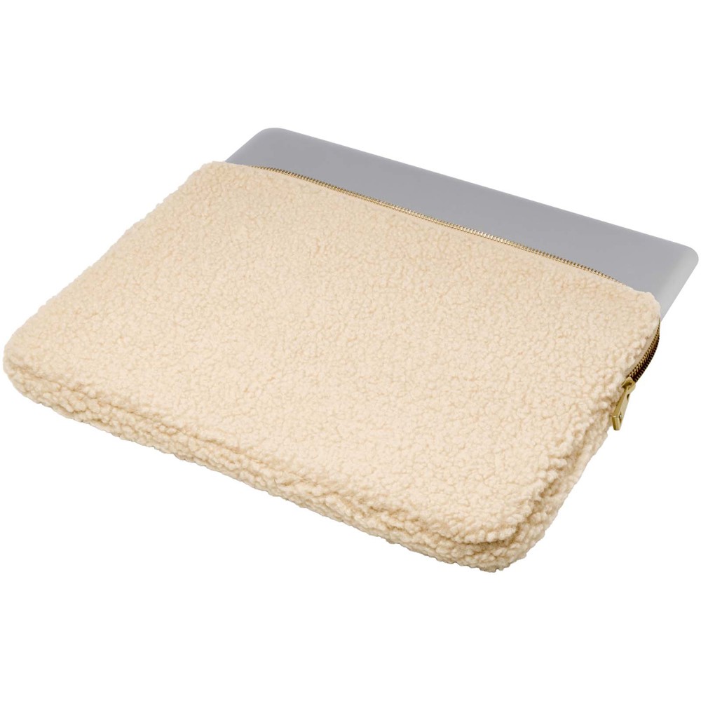 Bear 13" GRS recycled sherpa laptop sleeve 2L