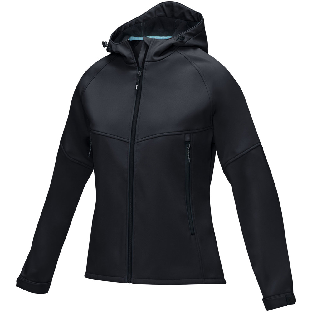 Coltan women’s GRS recycled softshell jacket - Black