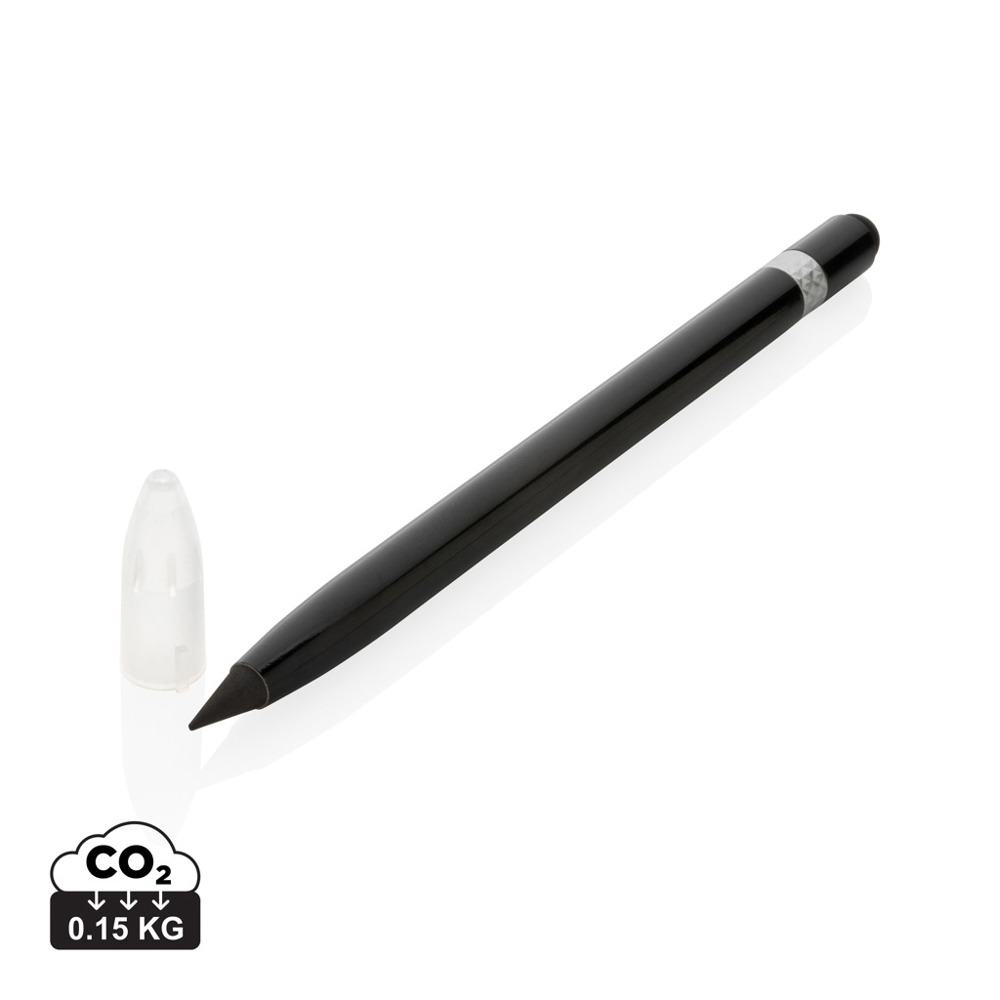 Aluminium inkless pen with eraser