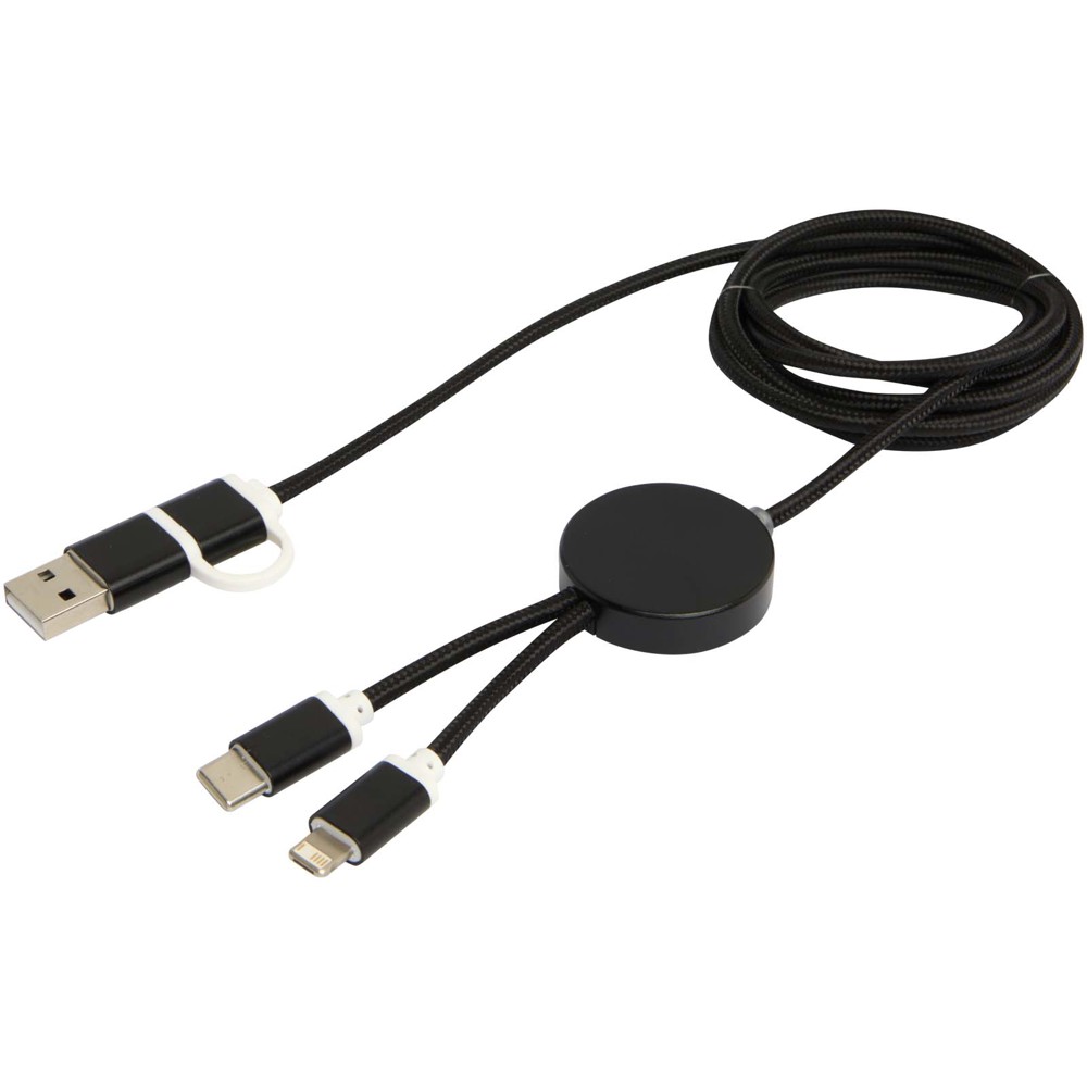 Alasia 5-in-1 recycled aluminium and plastic 150 cm data sync and 27W fast charge cable