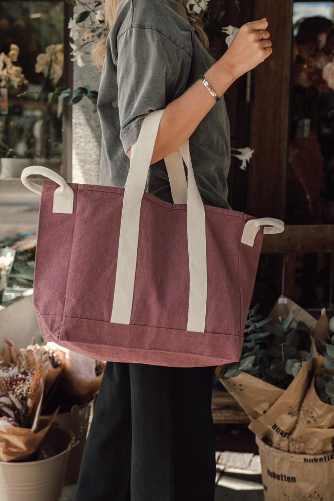 BEAU AWARE™ Beach bag 400gsm recycled canvas, with side hand