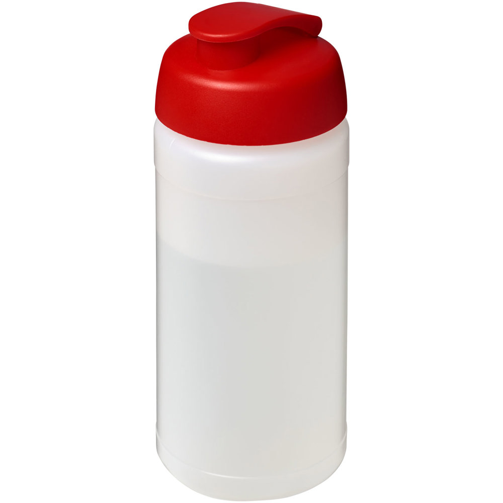Baseline® Plus 500 ml flip lid sport bottle - Transparent, Red
