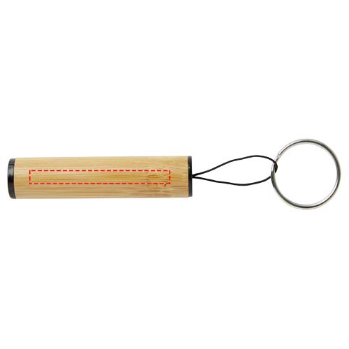 Cane bamboo key ring with light