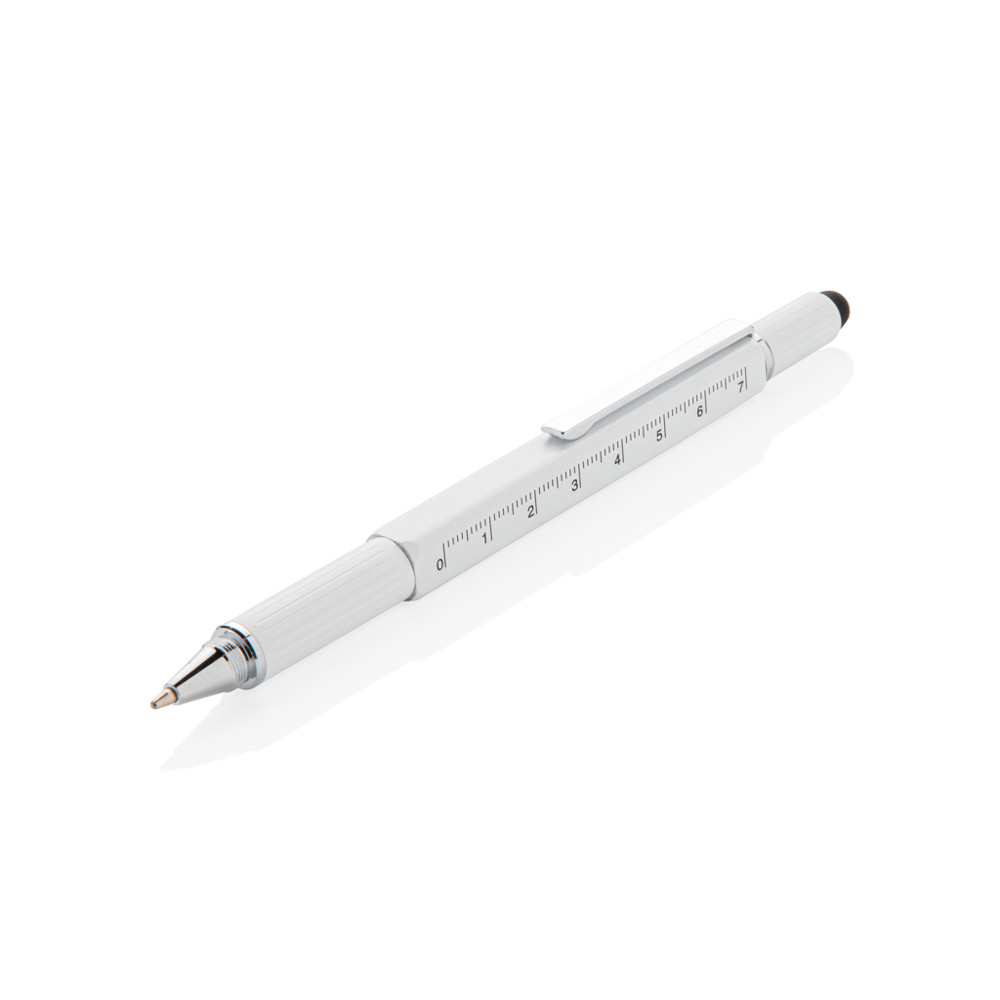 5-in-1 aluminium toolpen - white (± PMS White)