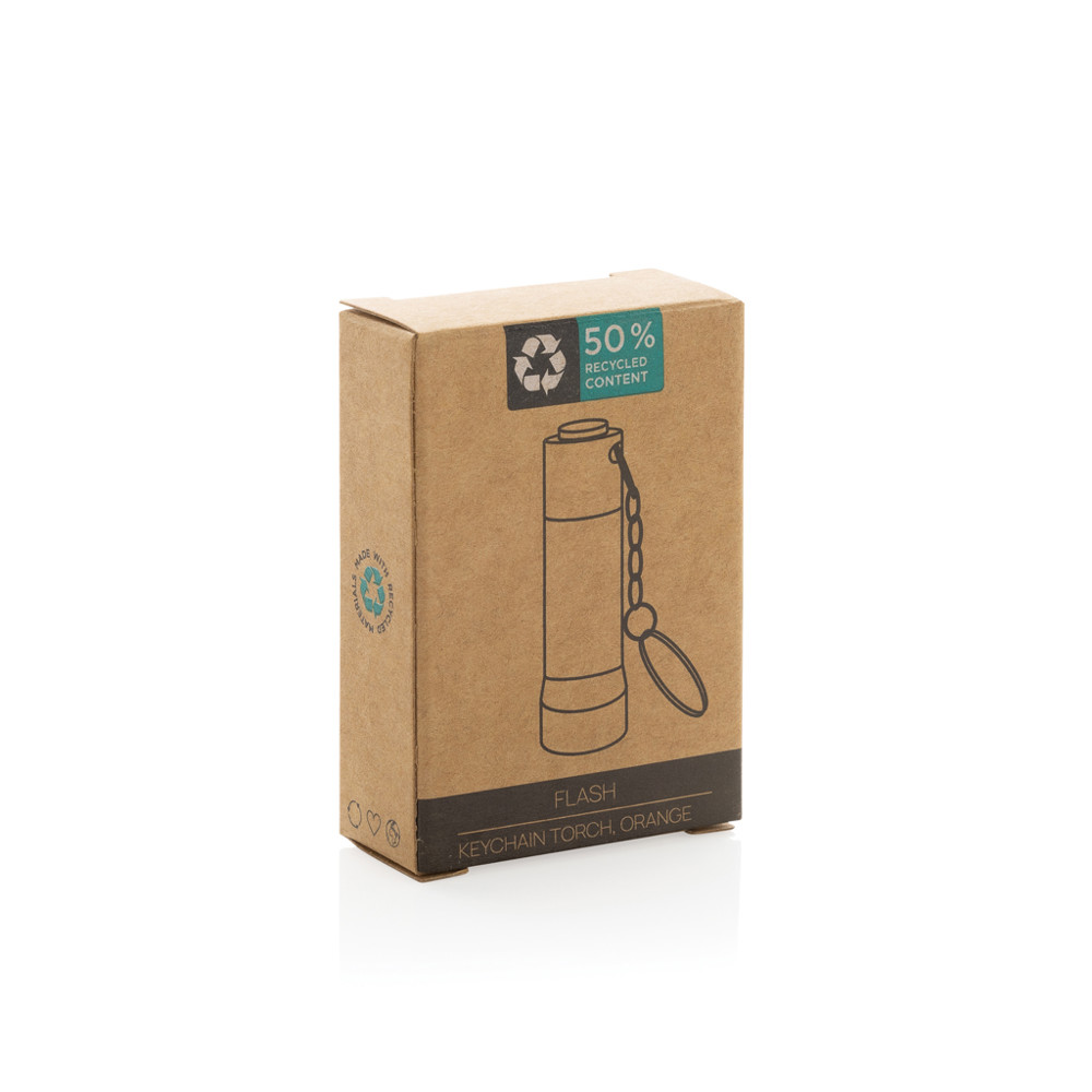 Flash RCS recycled aluminium keychain torch