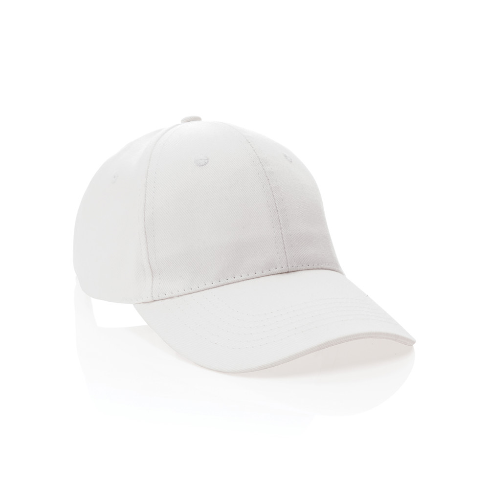 Impact 6 panel 280gr Recycled cotton cap with AWARE™ tracer - white (± PMS White)