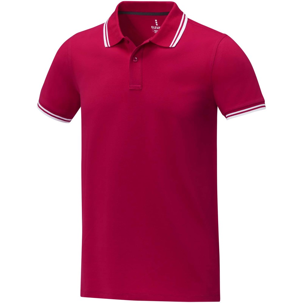 Amarago 200 g/m2 short sleeve men's tipping polo - Red