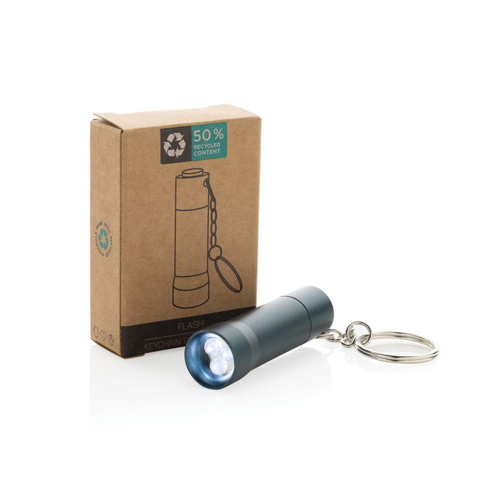 Flash RCS recycled aluminium keychain torch