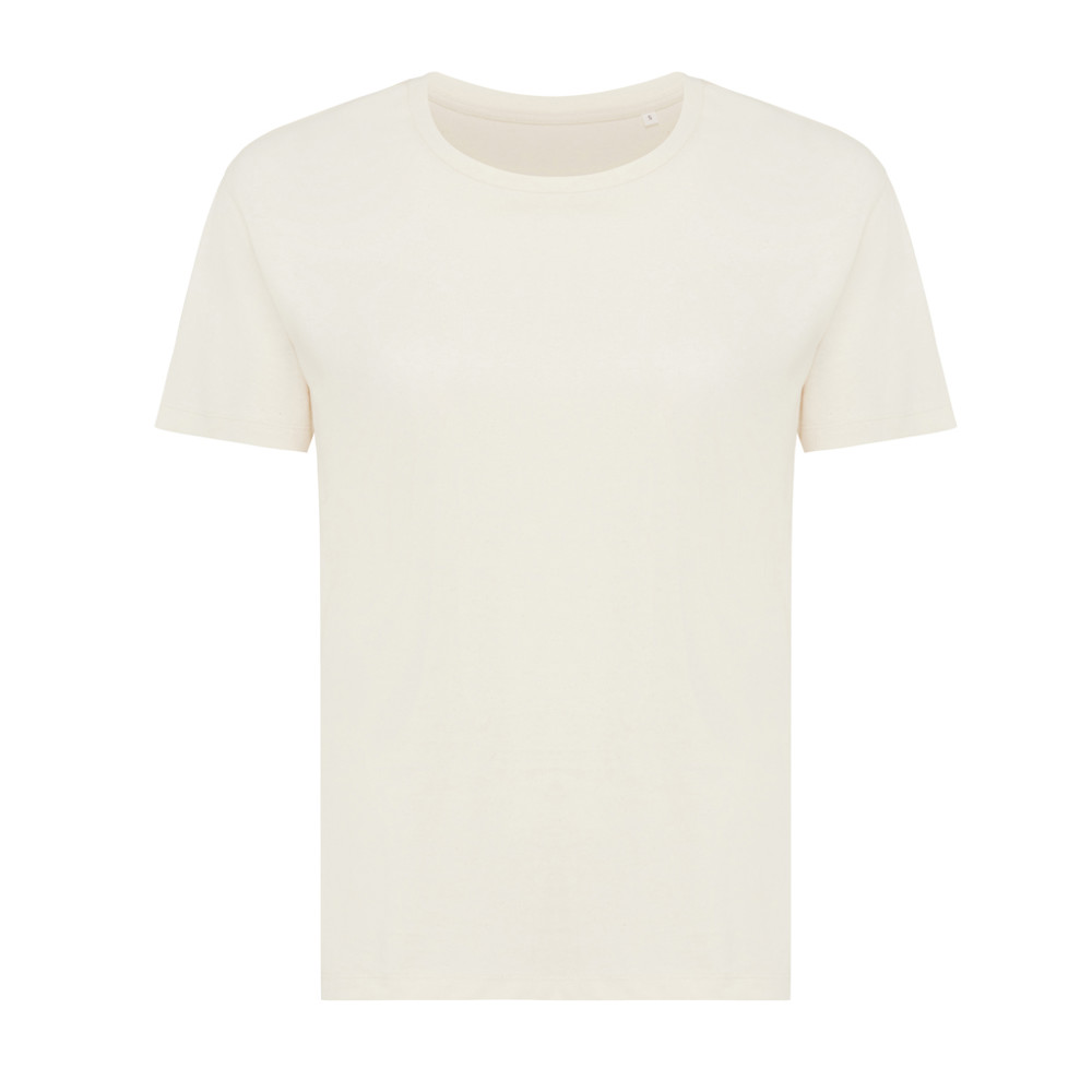 IQONIQ Yala women lightweight recycled cotton t-shirt - natural raw (± PMS natural raw undyed)