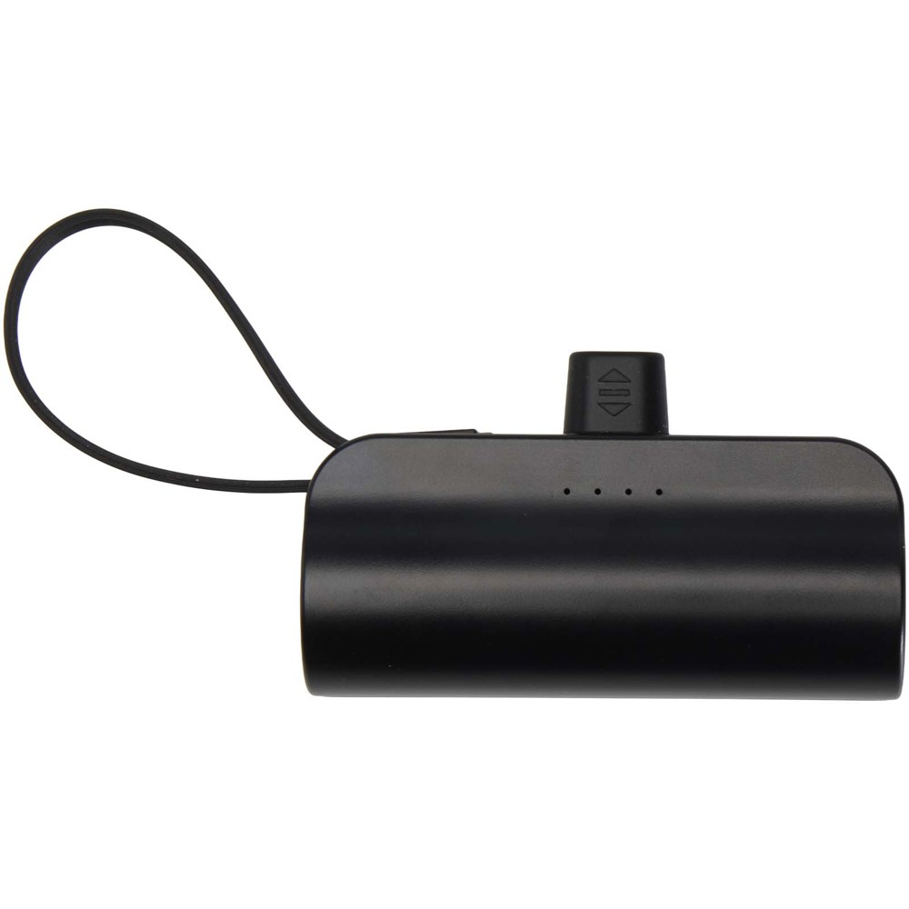 Alnair 5000 mAh 10W recycled plastic Type-C power bank with built-in flip stand and 2-in-1 cable