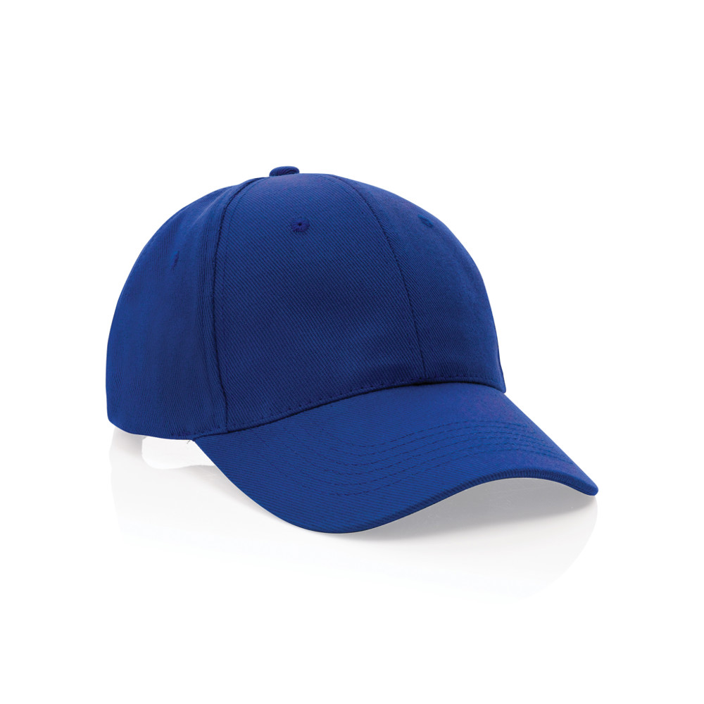 Impact 6 panel 280gr Recycled cotton cap with AWARE™ tracer - blue (± PMS blue)