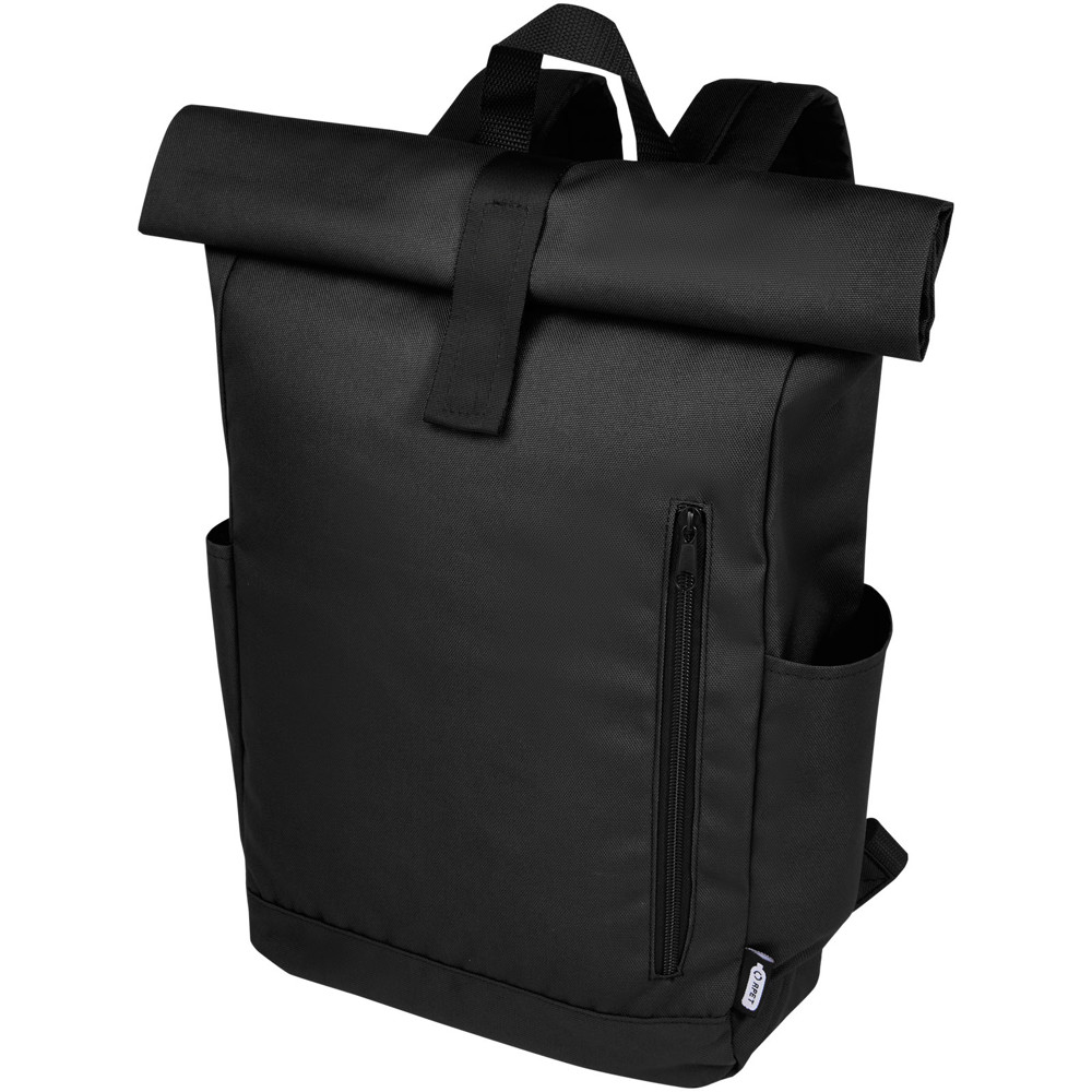 Byron 15.6" GRS RPET roll-top backpack 18L - Black