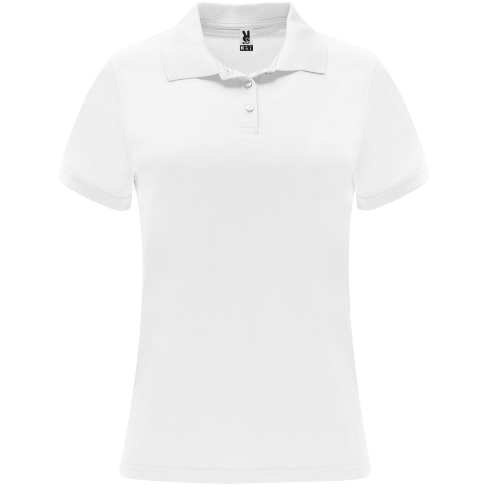 Monzha 150 g/m² short sleeve women's sports polo - White