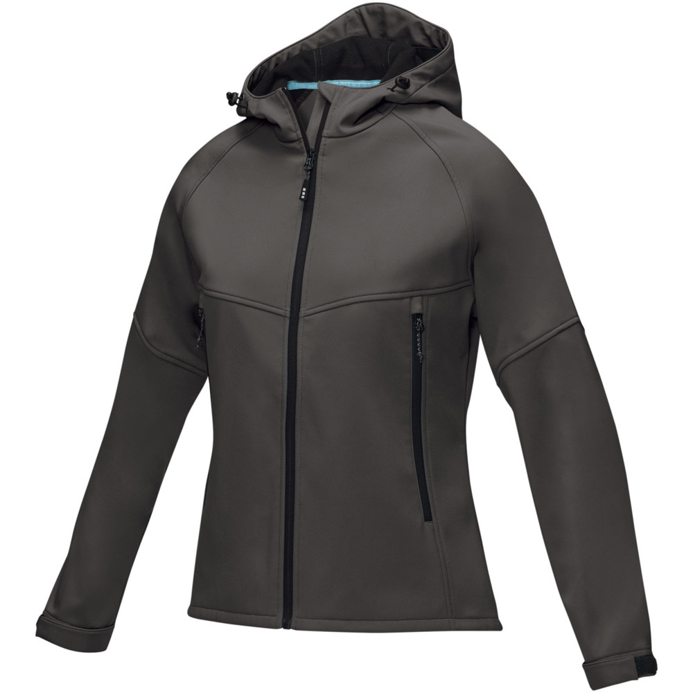 Coltan women’s GRS recycled softshell jacket - Storm grey