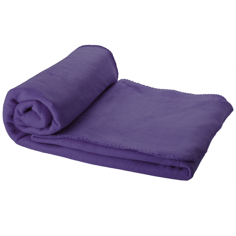 Huggy fleece plaid blanket with carry pouch 150x120 cm