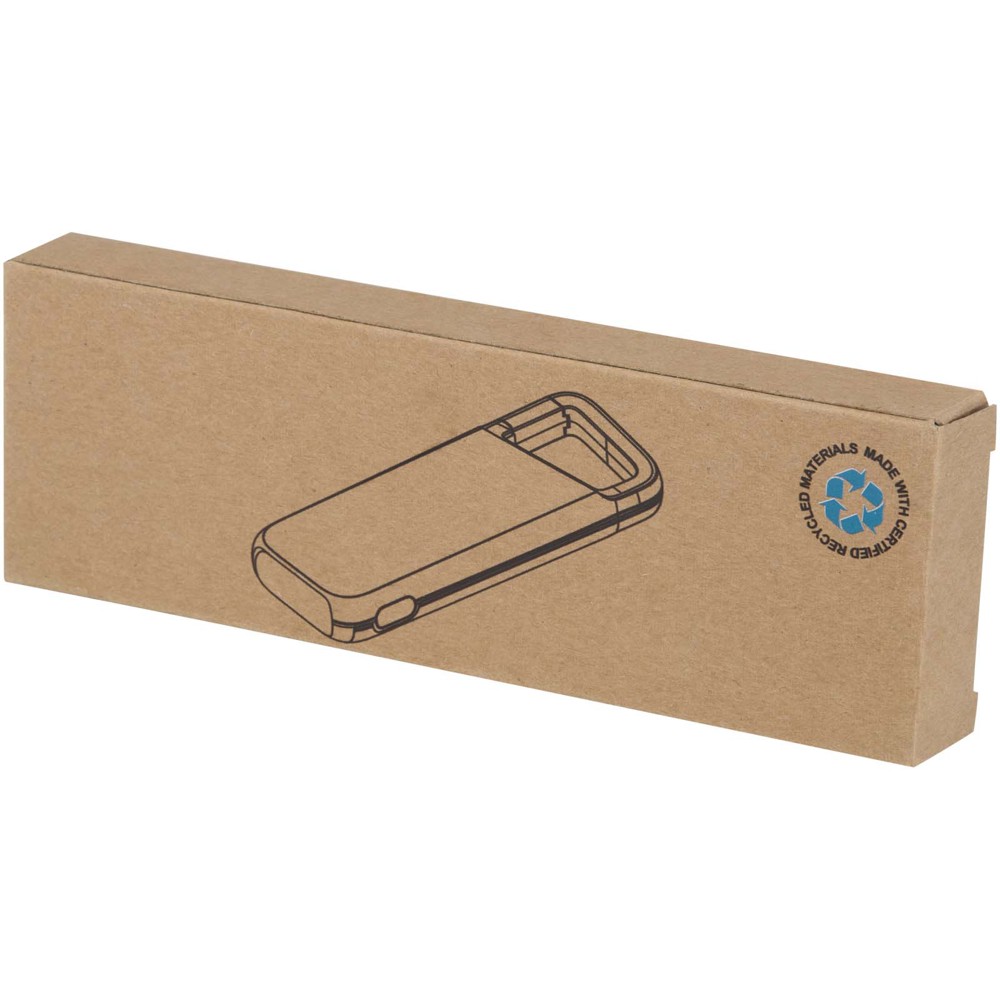 Alkes 5000 mAh 12W recycled plastic water resistant power bank with carabiner