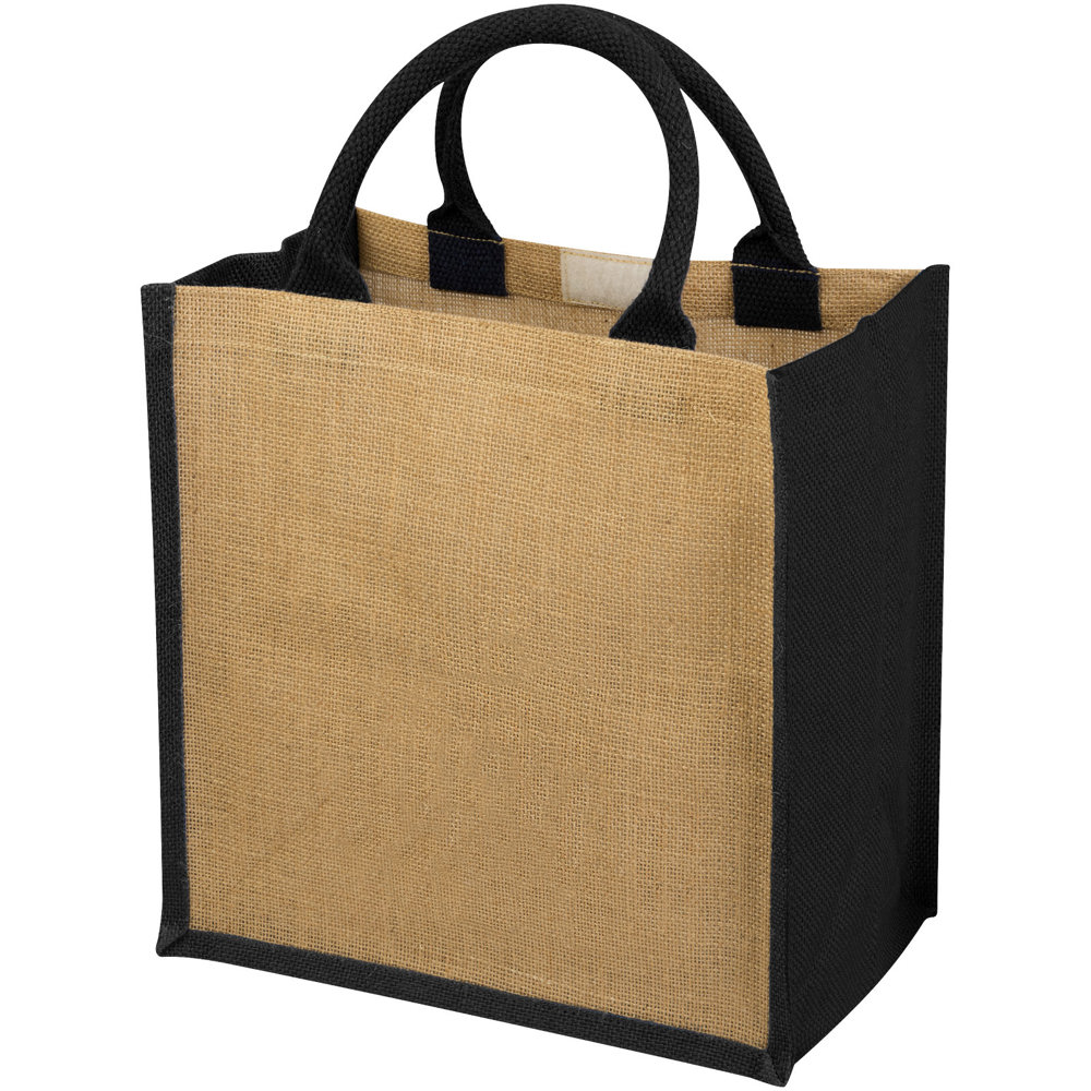 Chennai jute tote bag 16L - Natural, Black