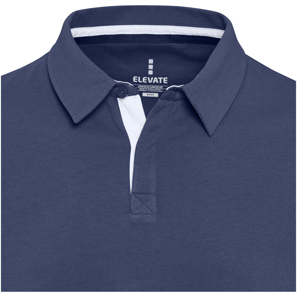 Clyde unisex organic rugby polo sweatshirt