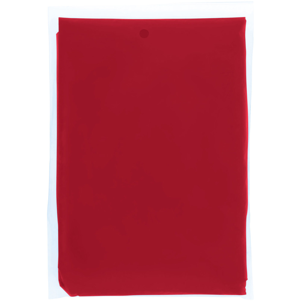 Mayan recycled plastic disposable rain poncho with storage pouch